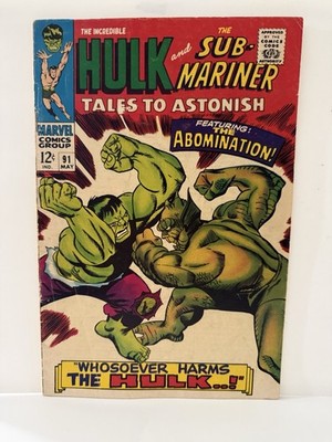 Tales to Astonish #91 (1967) 1st cover app. & 2nd app. Abomination