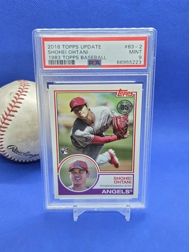 Shohei Ohtani Rookie Card 2018 Topps Update 1983 Topps Baseball PSA 9