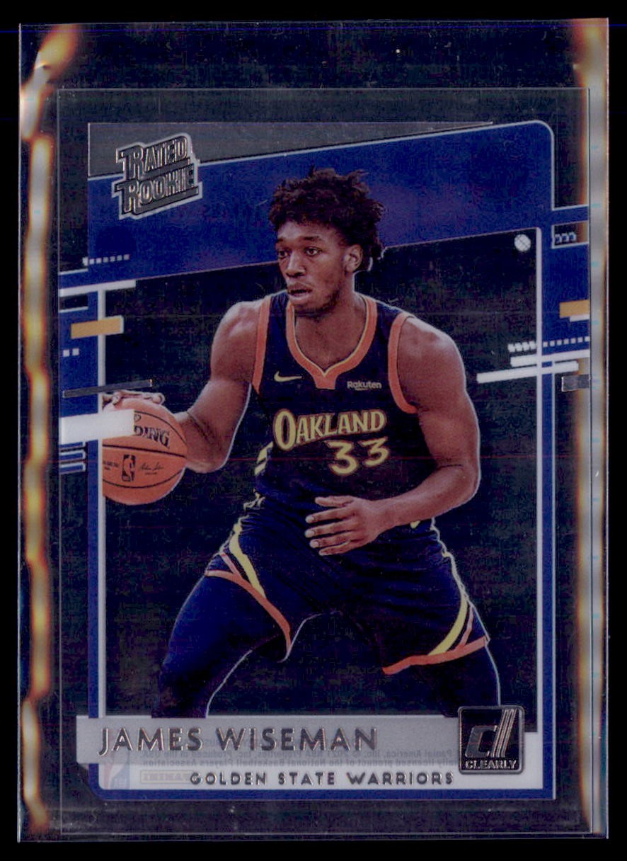 2020-21 Panini Clearly Donruss Basketball James Wiseman Warriors 61 Rookie Card