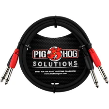 Pig Hog 1/4 in. - 1/4 in. Dual Cable 3 ft.