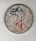 1999 AMERICAN SILVER EAGLE DOLLAR FULL-COLOR WALKING LIBERTY .999 FINE SILVER