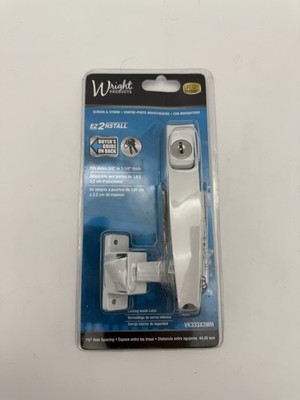 WRIGHT PRODUCTS White Push-Button Keyed Latch VK333X3WH
