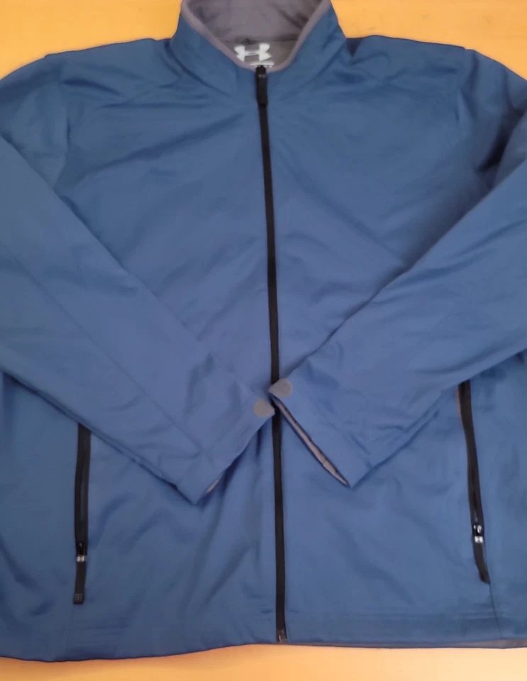 Chaqueta Under Armour DNA Golf Wear Para Hombres XL Azul Forrada Cremallera Completa Poliéster Foto 2 de 4