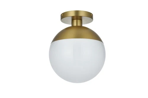Elegant Lighting LD6062 Eclipse 10"W Semi-flush Globe Ceiling - Gold - Picture 4 of 10