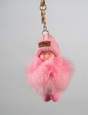 Pink baby keychain and bag charm