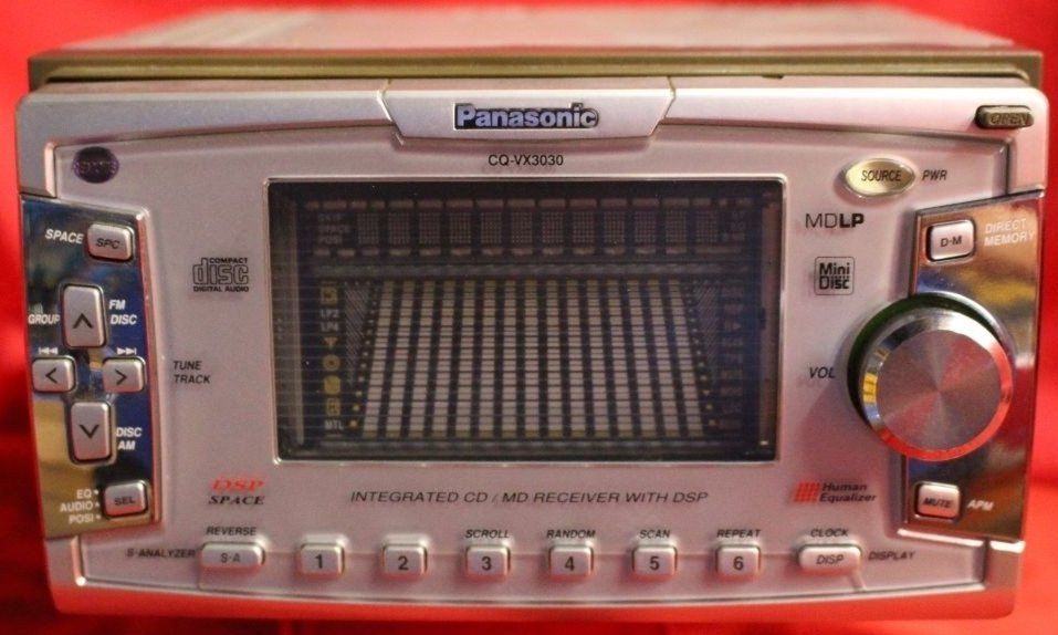 Panasonic CQ-VX3030D 2DIN Car Audio CD MD Stereo FM/AM Receiver