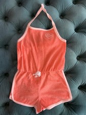 Epic Threads Little Girls Terry Romper One Piece size 5 Peach Orange Pink LOVE