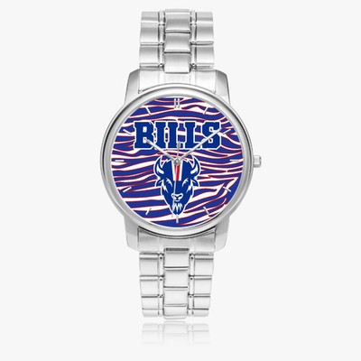 Buffalo Football Bills Folding Clasp Type Stainless Steel Quartz Watch 40mm / S