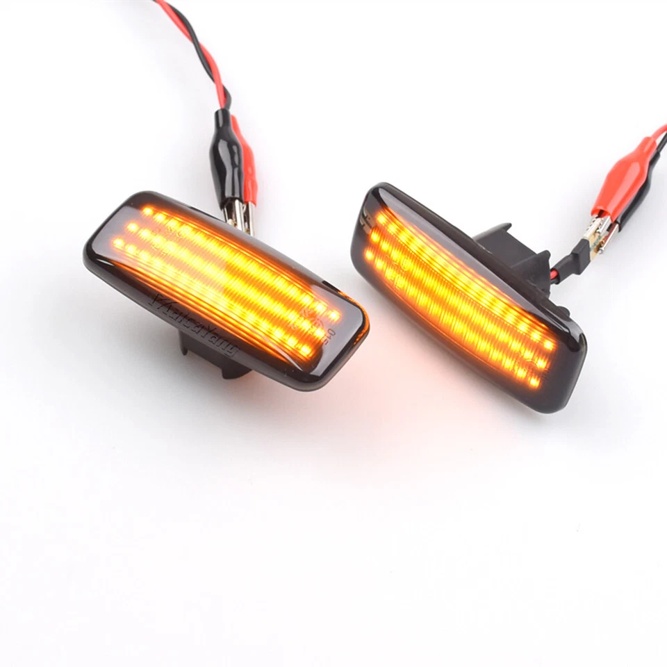 Black For Infiniti M35 M45 2005 2006-2007 3-Row LED Dynamic Side Marker Light - Image 3 of 4