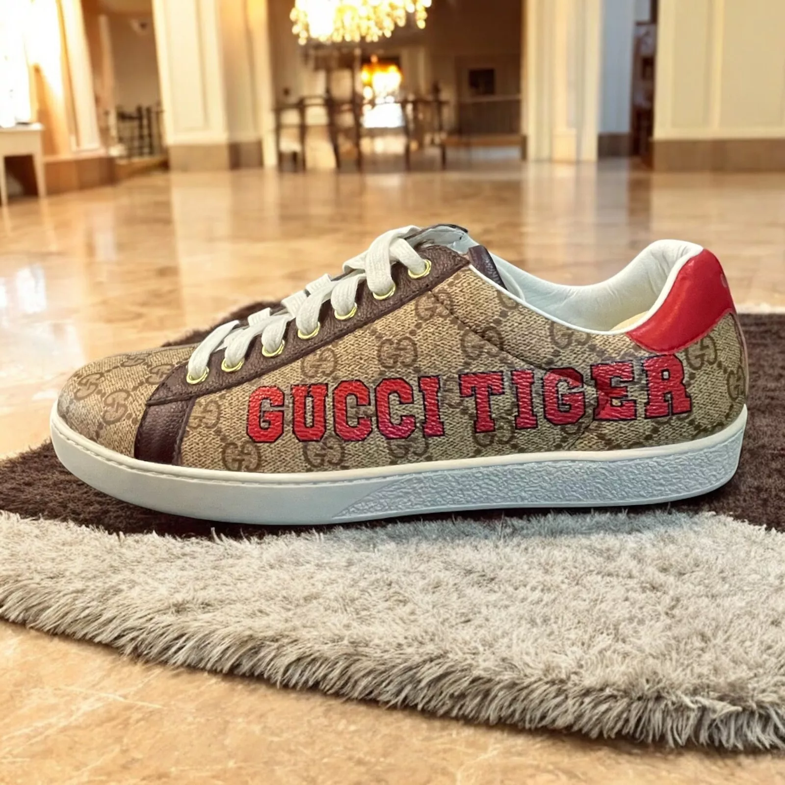 Baskets Gucci Tiger Ace US8.5 9.5, 5 UK8 9, EU42 43, 27 28 Cm Occasion