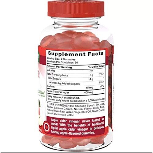 Nature's Truth Apple Cider Vinegar Gummies, 120 Count - Picture 2 of 4