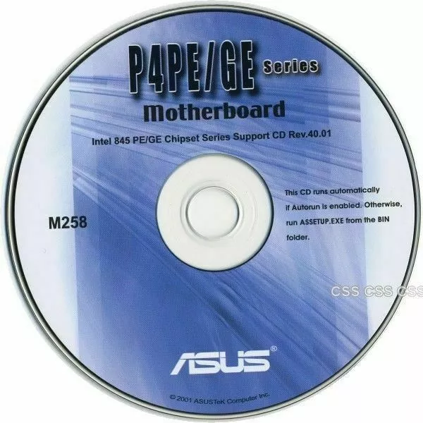 ASUS P4PE P4GE Motherboard Intel 845 Chipset Support CD Drivers.