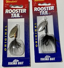 Worden's  2  Original   Rooster Tail     206-  Brown Trout 208 -Black