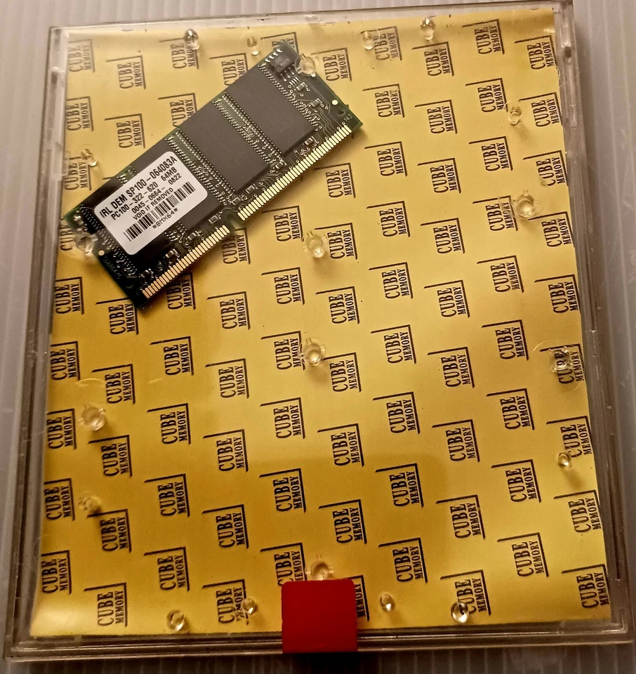CUBE MEMORY 64MB PC100 SODIMM 144-pin 100mhz Laptop Memory ('gold' contacts) - Image 2 of 2