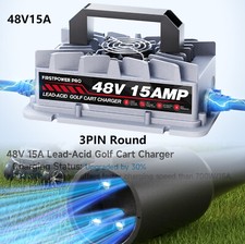 48 Volt 15 Amp Golf Cart Battery Charger for Club Car DS Precedent,