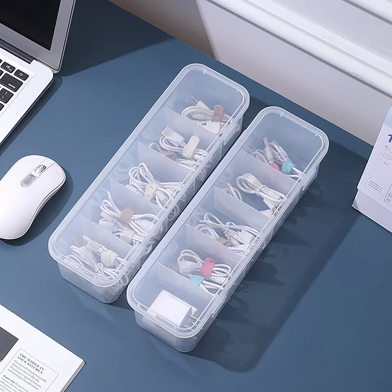 See Through Charge Cable Organizer Box Data Cable Management Box