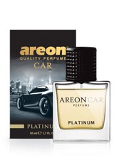 Areon Car Perfume 1.7 Fl Oz. 50ml Glass Bottle Air Freshener, Platinum