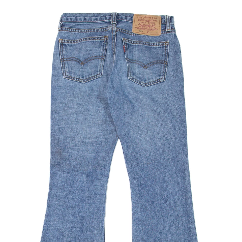 LEVI'S 557 Womens Jeans Blue Regular Bootcut Stone Wash W25 L27 - Image 4 of 4