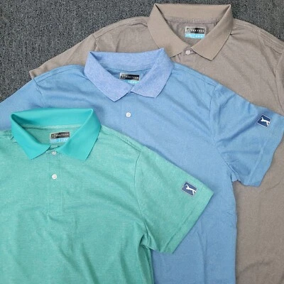 PGA Tour Men's Polo Blue, Green, Gray Shirt Size M, L, XL XXL