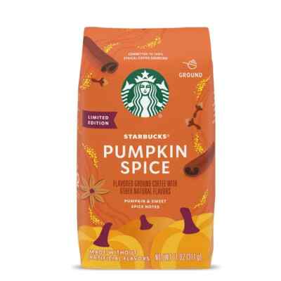 NEW LIMITED EDITION STARBUCKS GROUND COFFEE PUMPKIN SPICE FLAVOR 11OZ (311g) BAG