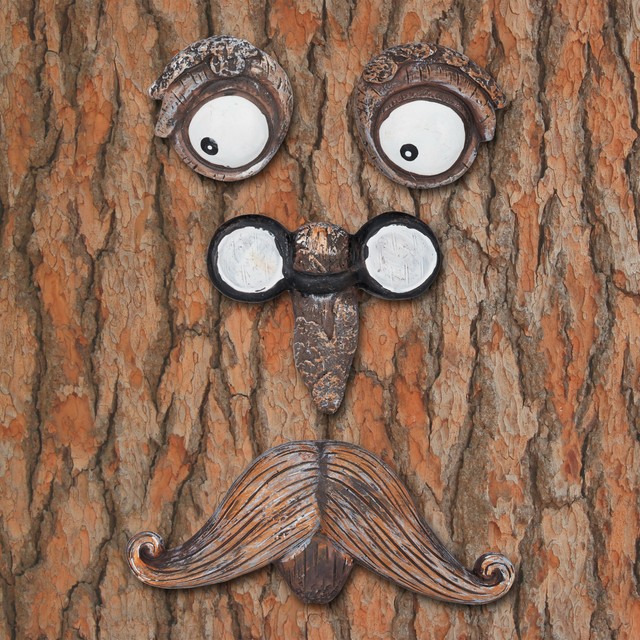 Dekoration Baumgesicht Alter Mann Gartendekoration Baumstamm Deko Gartendeko Baumdeko Baum Kabtel Mk
