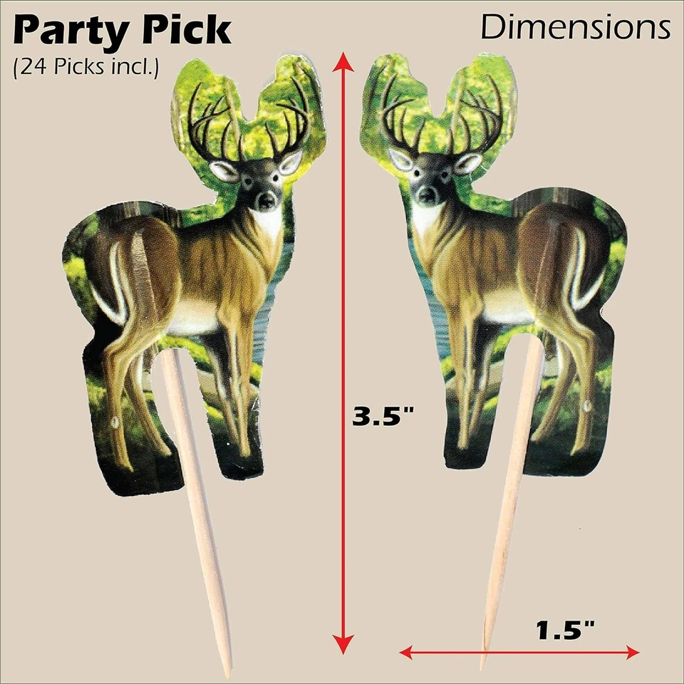 Охота камуфляж Buck Deluxe вечеринки упаковка для 16 гостей! Комплект имеет 16 ea. 9 дюймов квадратный... - Изображение 4 из 4