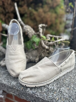 Bobs From Skechers Breeze Memory Foam Slip On Shoes Size 10 Taupe Arch Pillow