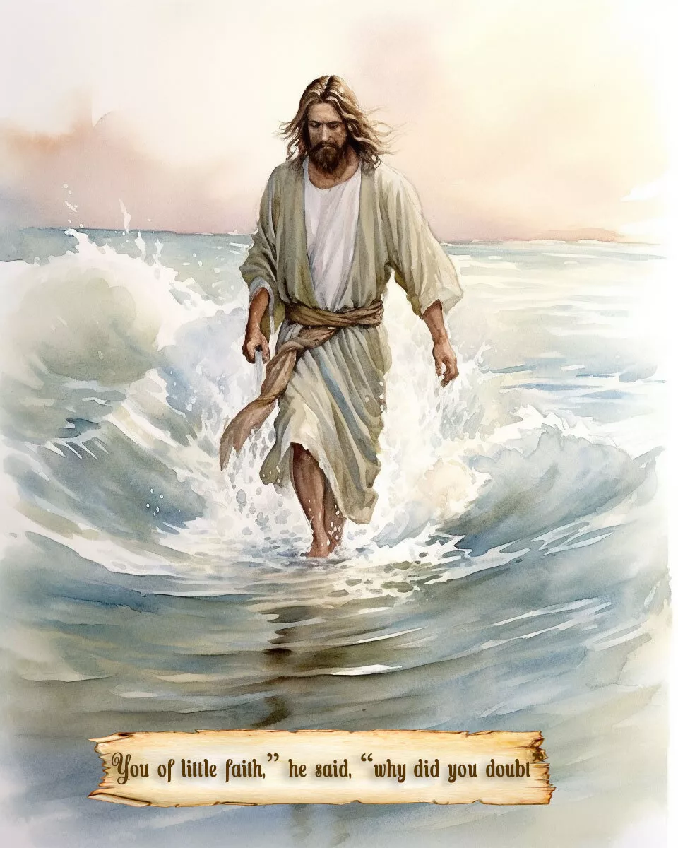 Jesus walking