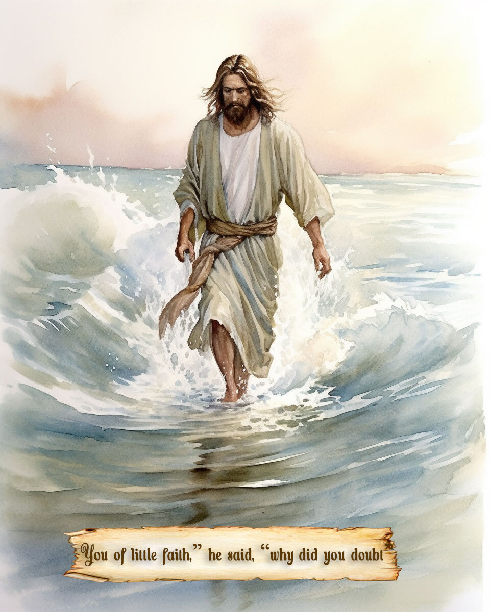 Jesus Walks On Water Follower Of Jesus Catholic Art Jesus Art 8 X Jesus Walks On Water Follower Of Jesus Catholic Art Jesus Art 8 X