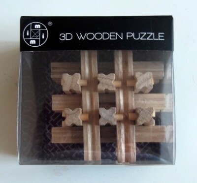 MIMI Holz Puzzle 3D Logikspiel Geduldspiele Knobelspiel 3D-Brainteaser