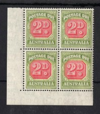 M2808 Australia 1946 SGD121 - 2d carmine & green bottom left corner block of 4.