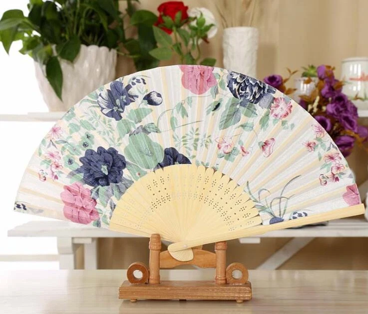 Expédié de Paris - Eventails Ete Pivoine Daisy Japonais Nippon Ancien Bambou - Photo 1/1