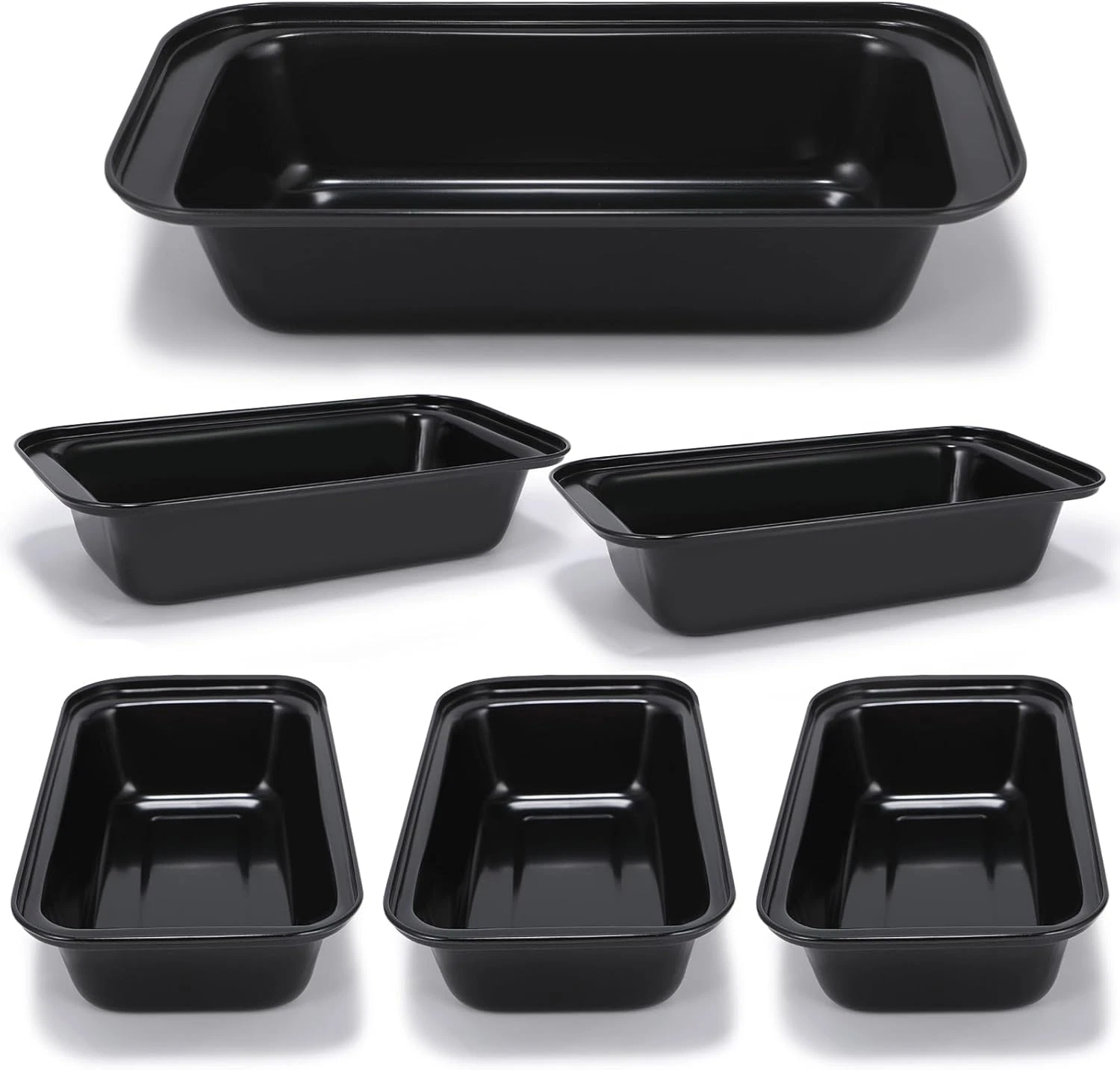 6 Pack Nonstick Bread Loaf Pans Carbon Steel Baking Pans for Sourdough