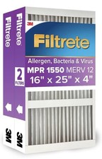 Filtrete 16X25X4 Air Filter,MPR 1550,MERV 12,Fits Lennox Honeywell, AC Furnace
