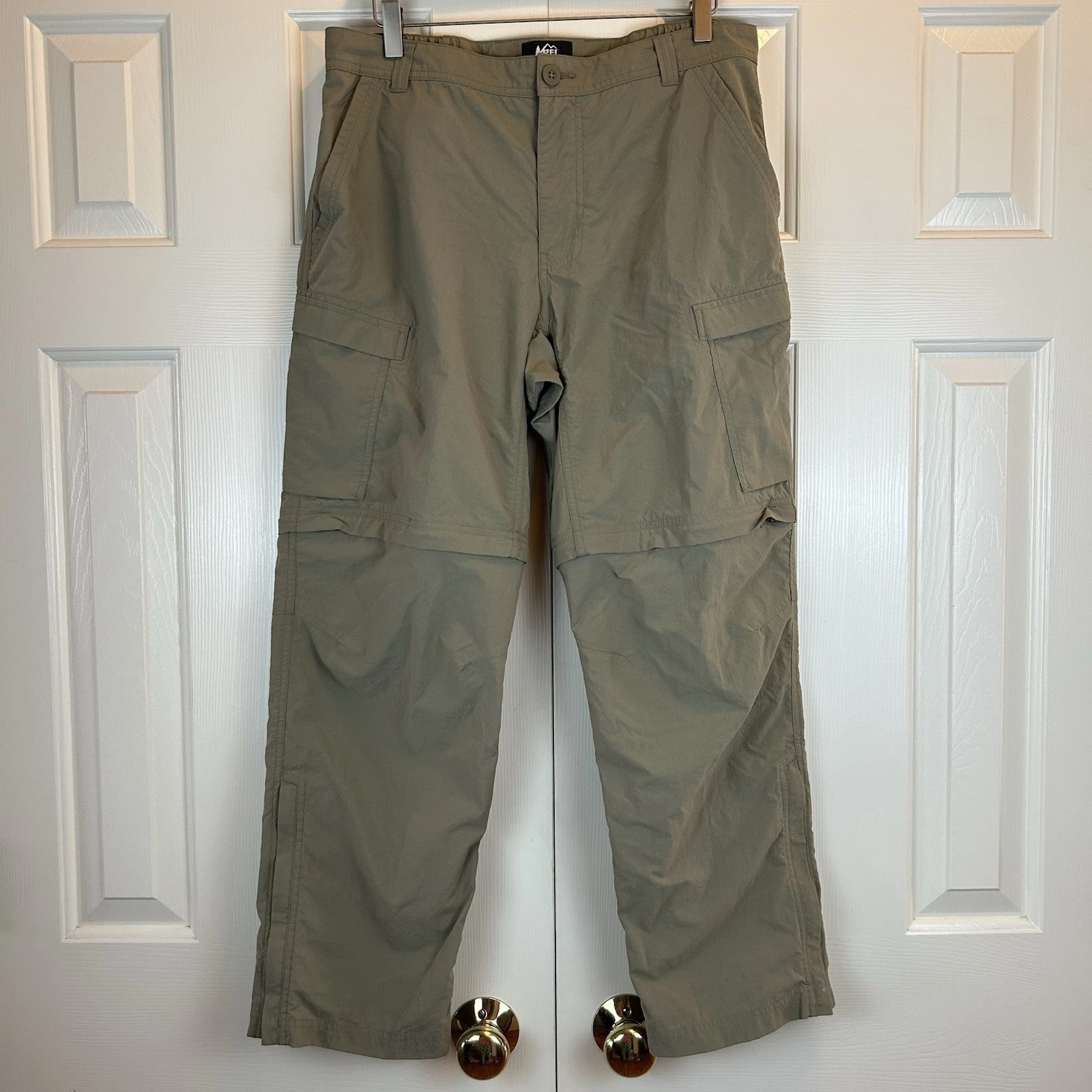 REI Co-op Mens Convertible Cargo Relaxed Pants Hiking Fishing Outdoor 36W x 30L