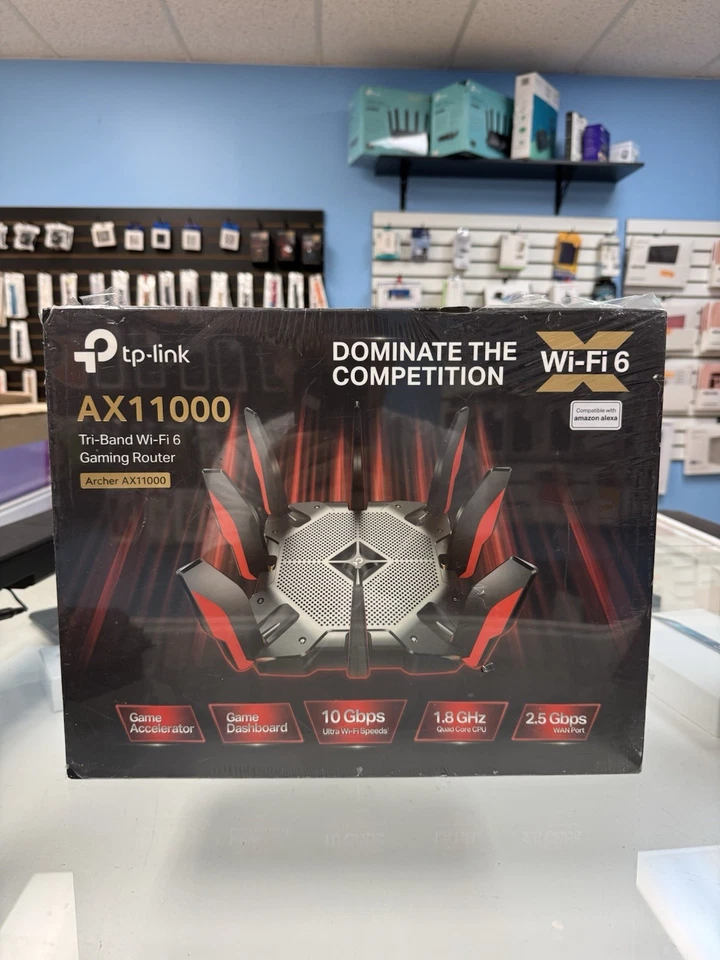 TP-LINK Archer AX11000 Tri-Band Wi-Fi 6 Gaming Router - Black/Red New Sealed - Image 4 of 4