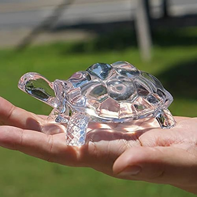 #ad 1 PCS Crystal Turtle Figurine Mini Tortoise Feng Shui Lucky Home Decor Ornament $8.99