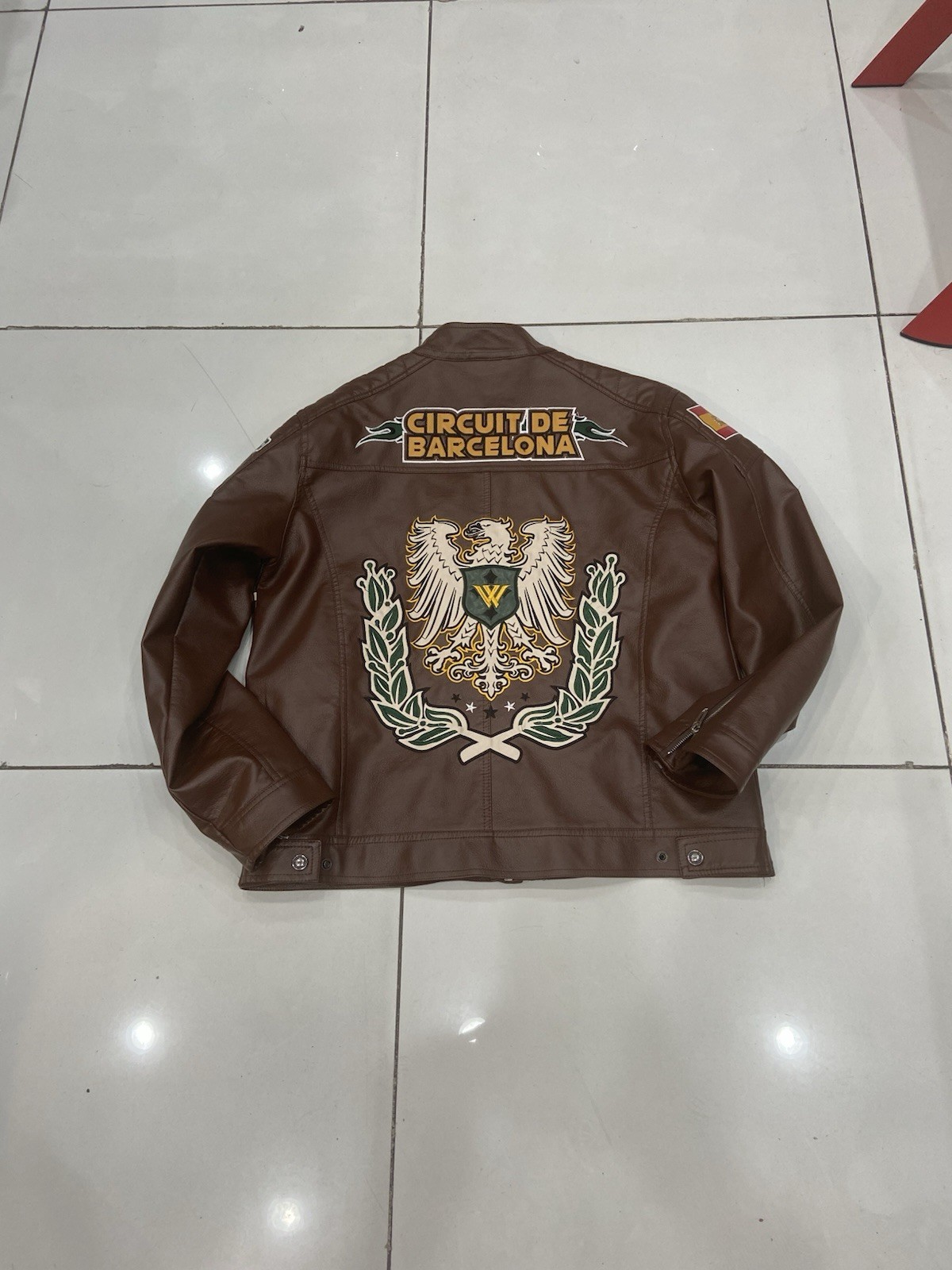 R.Watson Barcelona Racing Jacket Leather Size Large Men's - second product detail image