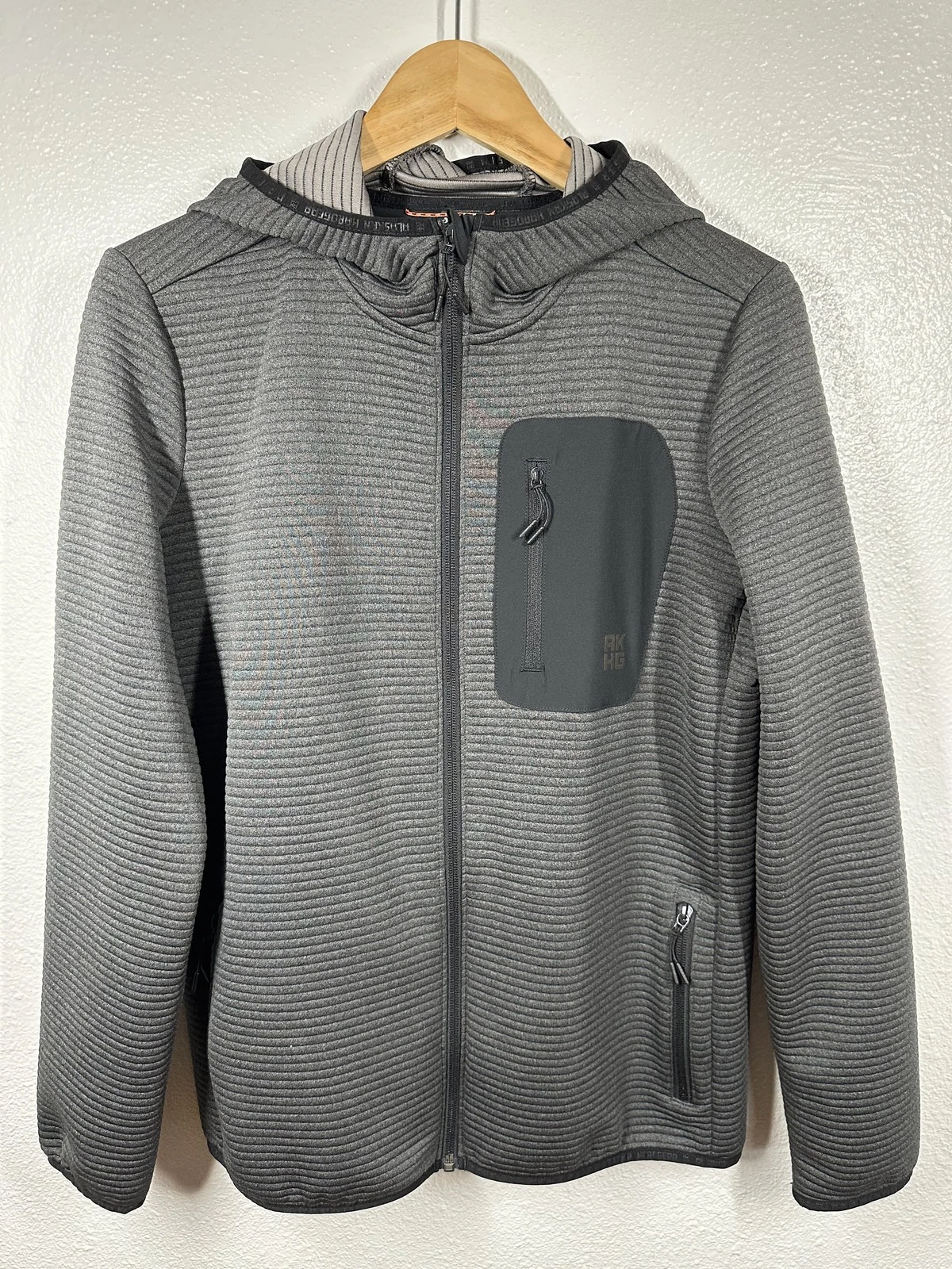Alaskan Hardgear Jacket Mens Medium Gray Hooded Full Zip Outdoor Performance image 7