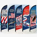 USA 250 Feather Flag Only Swooper Banner Flag Without Pole 2×8FT Advertising
