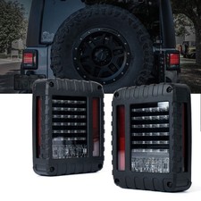 Xprite Pair LED Tail Lights Running Reverse lamps For Jeep Wrangler JK 07-18 E