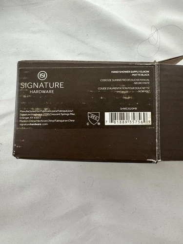 Signature Hardware SHWE2020MB FundamentALL Square Wall Supply Elbow Matte Black - Picture 3 of 3