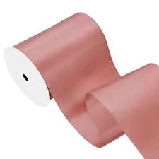 Dusty Pink Satin Ribbon, 4 inch X 15 Yards, Polyester, Gift Wrapping, Weddings