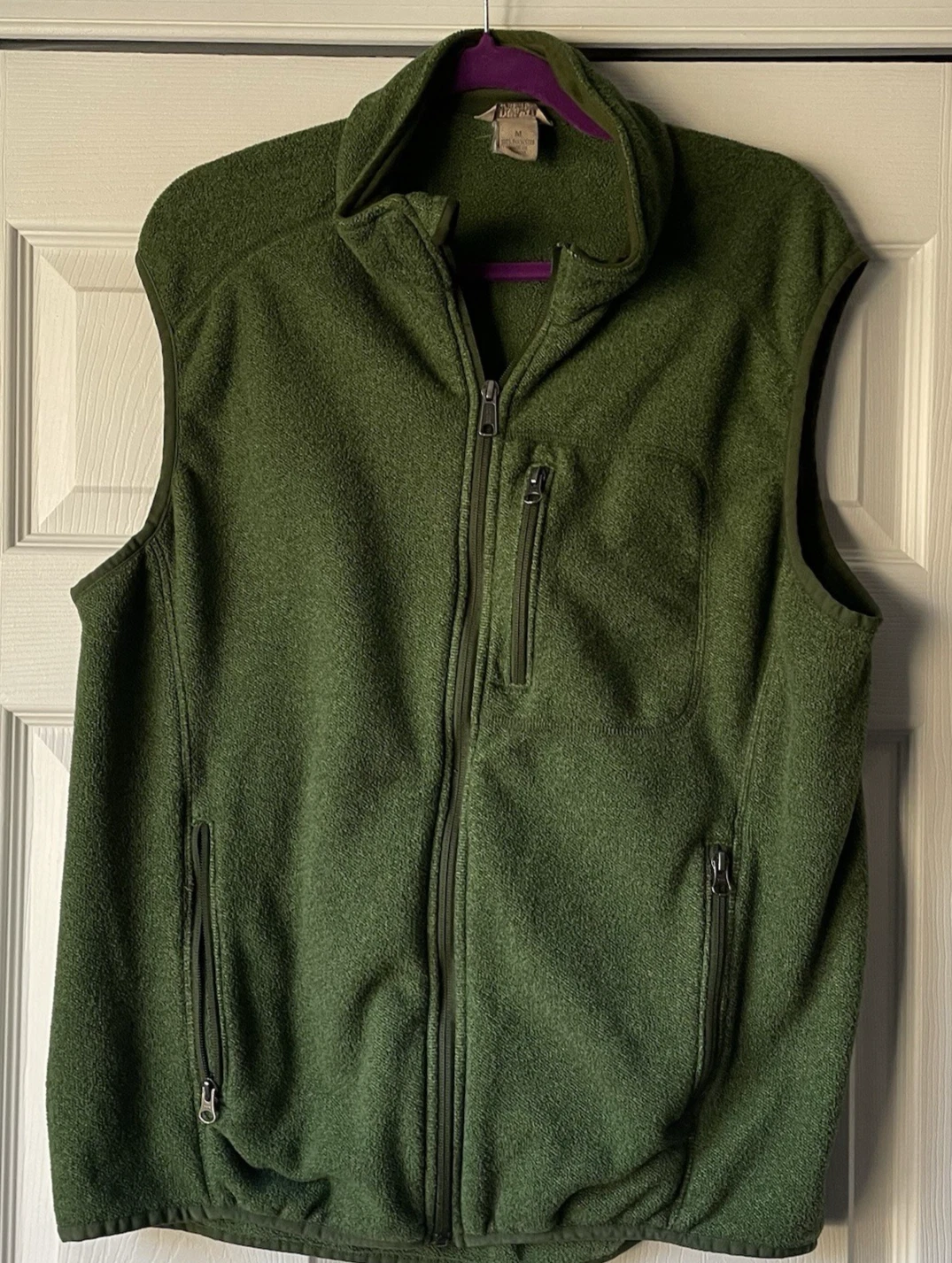 Duluth Trading Polartec Green Fleece Vest Men’s M Zip Sleeveless Layer Mexico
