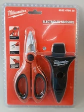 Milwaukee Electrician's Scissors with Holster Sheath Storage 