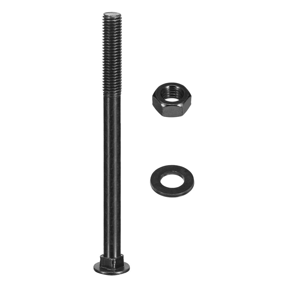 M12x150mm Boulons tête ronde col carré 24Set 304 acier inox noir - Photo 4/4