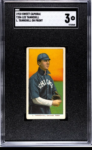 1909-11 1910 T206 SWEET CAPORAL 350 30/24 Lee Tannehill L. Tannehill Front SGC 3