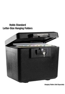 SentrySafe Fire Resistant Portable Key Lock Safe for Important Documents Black