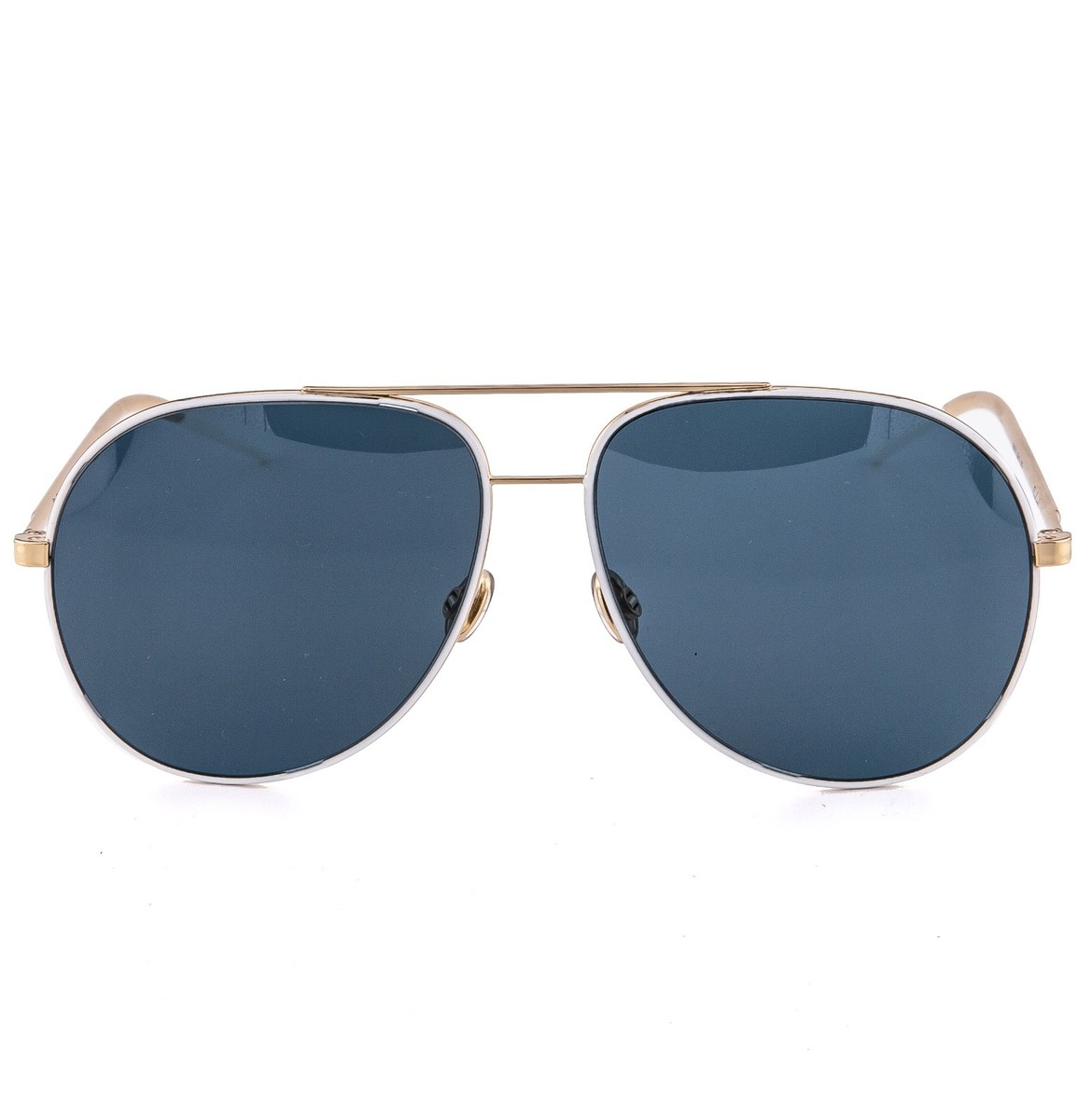 Christian Dior ASTRAL Gold White Blue Metal Aviator Sunglasses