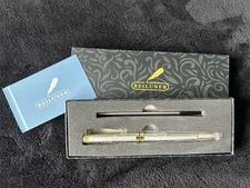 Beiluner Luxury Satin Silver with Gold Trim Ball Point Pen- BLK ink- complete